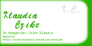 klaudia czike business card